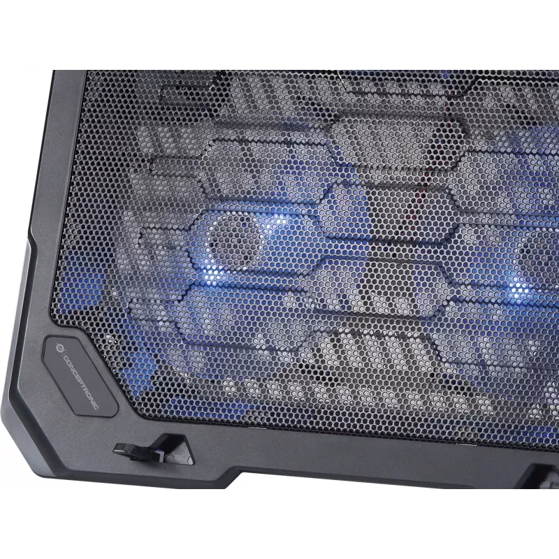 Conceptronic THANA klēpjdatora dzesēšanas paliktnis, piemērots līdz 15,6 collām, 2 ventilatori