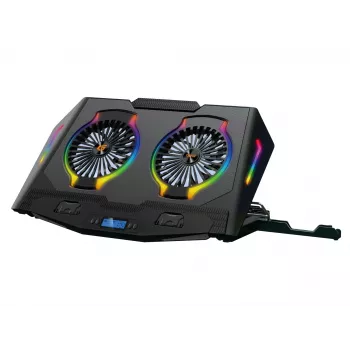Conceptronic THYIA ERGO 2-Fan Gaming Laptop Cooling Stand, 43.2 cm (17 inch), 2 gab., Pogas, Melns, Zils, Zaļš, Sarkans, Ķīna
