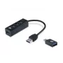 USB centrālmezgls Conceptronic HUBBIES 4-portu USB 3.0 centrālmezgls ar USB-C OTG adapteri