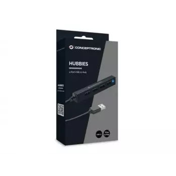 USB centrmezgls Conceptronic HUBBIES 4-Port USB 2.0 Hub