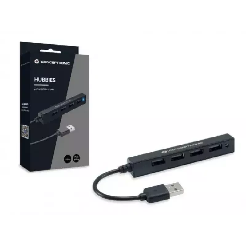 USB centrmezgls Conceptronic HUBBIES 4-Port USB 2.0 Hub