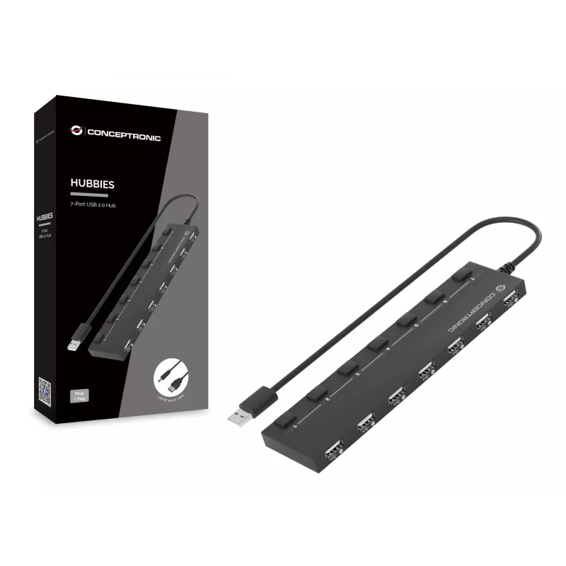 Conceptronic HUBBIES 7 portu USB 2.0 centrmezgls