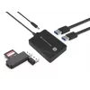 Conceptronic HUBBIES 4 portu USB 3.0/2.0 centrāle, 90 cm kabelis, USB 3.2 Gen 1 (3.1 Gen 1) Type-A, melns, USB 2.0, USB 3.2 Gen 1 (3.1 Gen 1) Type-A, Ķīna, 87 mm, 55 mm