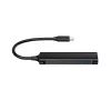 Conceptronic HUBBIES 4 portu USB 3.0 centrmezgls, 2 USB-C un 2 USB-A pieslēgvietas, alumīnija korpuss, USB-C savienotājs
