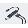 Conceptronic HUBBIES 4 portu USB 3.0 centrmezgls, 2 USB-C un 2 USB-A pieslēgvietas, alumīnija korpuss, USB-C savienotājs