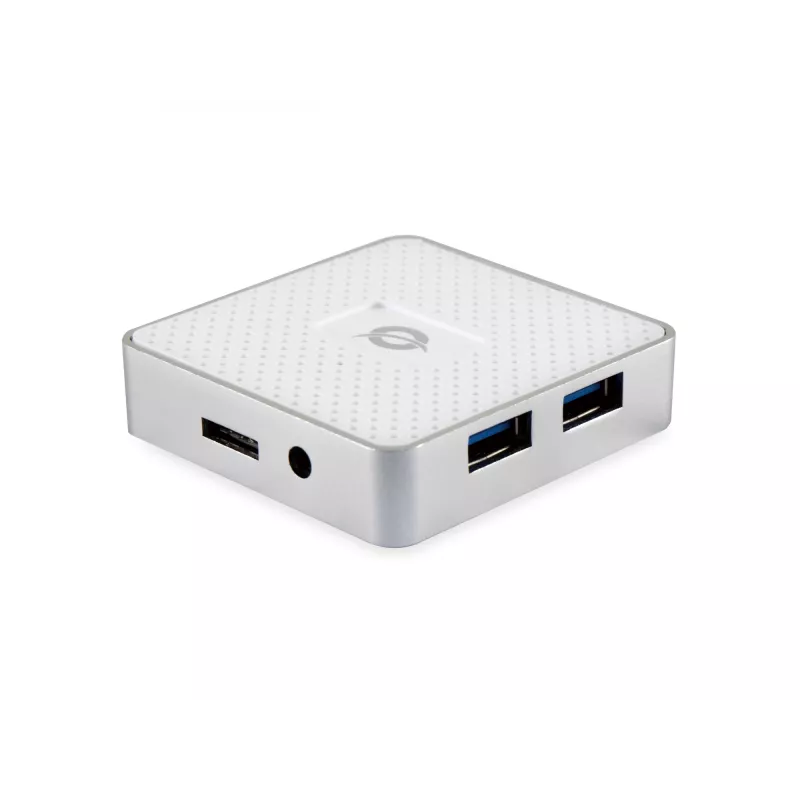 Conceptronic HUBBIES03W saskarnes centrmezgls USB 3.2 Gen 1 (3.1 Gen 1) Micro-B 5000 Mbit/s Balts