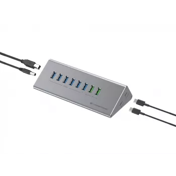Conceptronic HUBBIES18G 10-in-1 60W USB 3.0 Hub Charger Combo, 2-in-1 USB-C USB-A kabelis, USB 3.2 Gen 1
