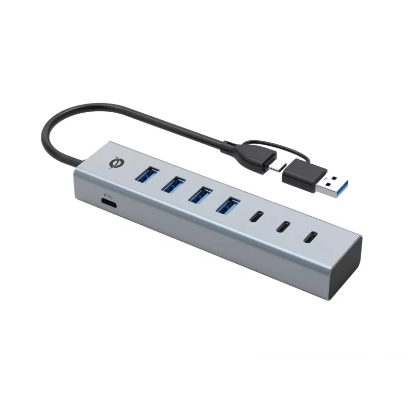Conceptronic HUBBIES20G 7 portu USB 3.0 centrmezgls, 5 Gb/s, USB-C x 3, USB-A x 4