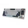 Tastatūra MSI FORGE GK600 TKL WIRELESS SKY — Tenkeyless mehāniskā, USB + Bluetooth, QWERTY UK angļu, RGB, zila/balta