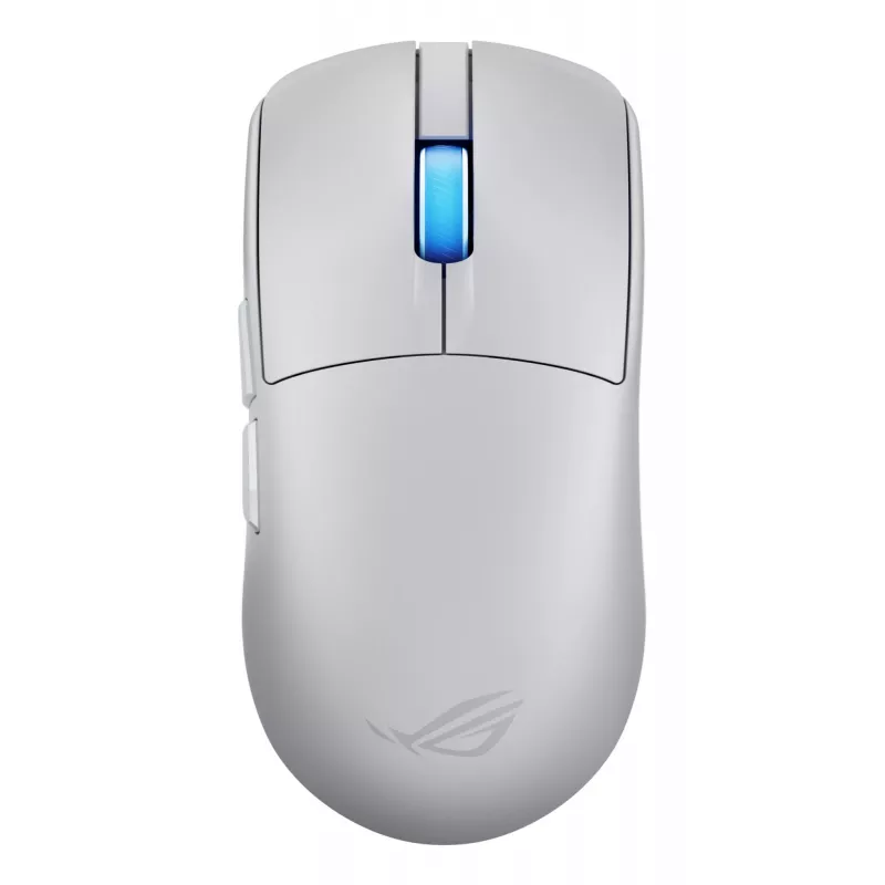 Spēļu pele ASUS ROG Harpe II Ace, labās rokas, optiskā 42 000 DPI, RF bezvadu + Bluetooth + USB Type-A, 5 pogas, balta