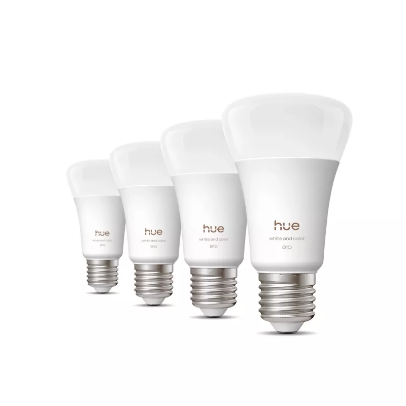 Smart bulb Philips A60 E27, Bluetooth/Zigbee, 6 W, 810 lm, balta, pack of 4
