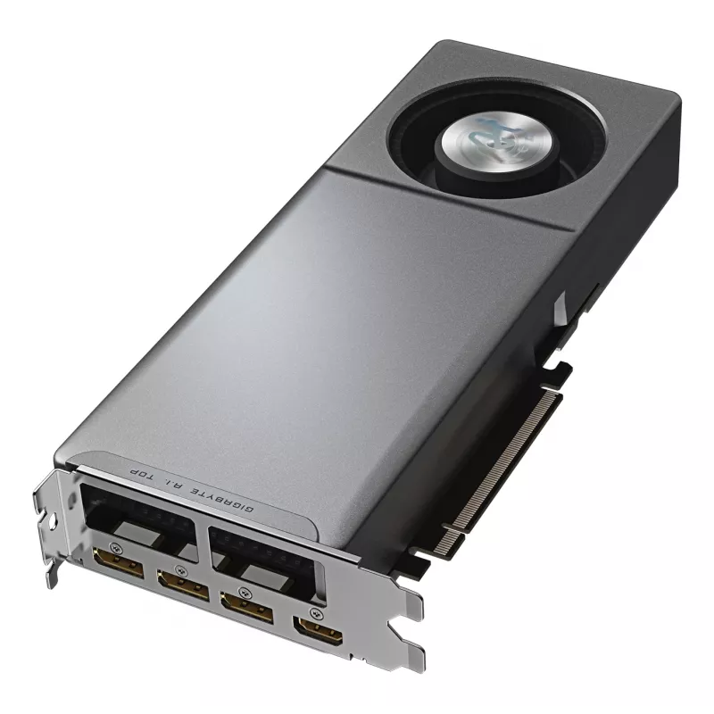 GIGABYTE Radeon AI PRO R9700 AI TOP 32G grafiskā karte - 32 GB GDDR6, 256 bitu, PCI-E 5.0, 2920 MHz kodola takts frekvence, 3 x DP, 1 x HDMI, GV-R9700AI TOP-32GD