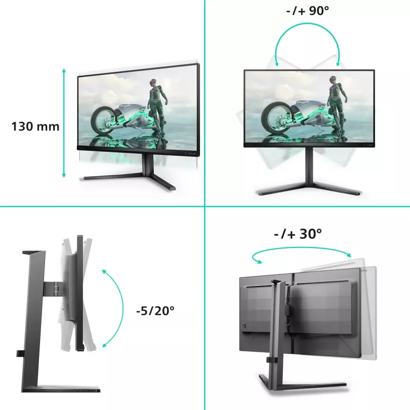Philips Evnia 3000 25M2N3200U/00 datora monitors 62,2 cm (24,5 colli) 1920 x 1080 pikseļi Full HD LCD Pelēks
