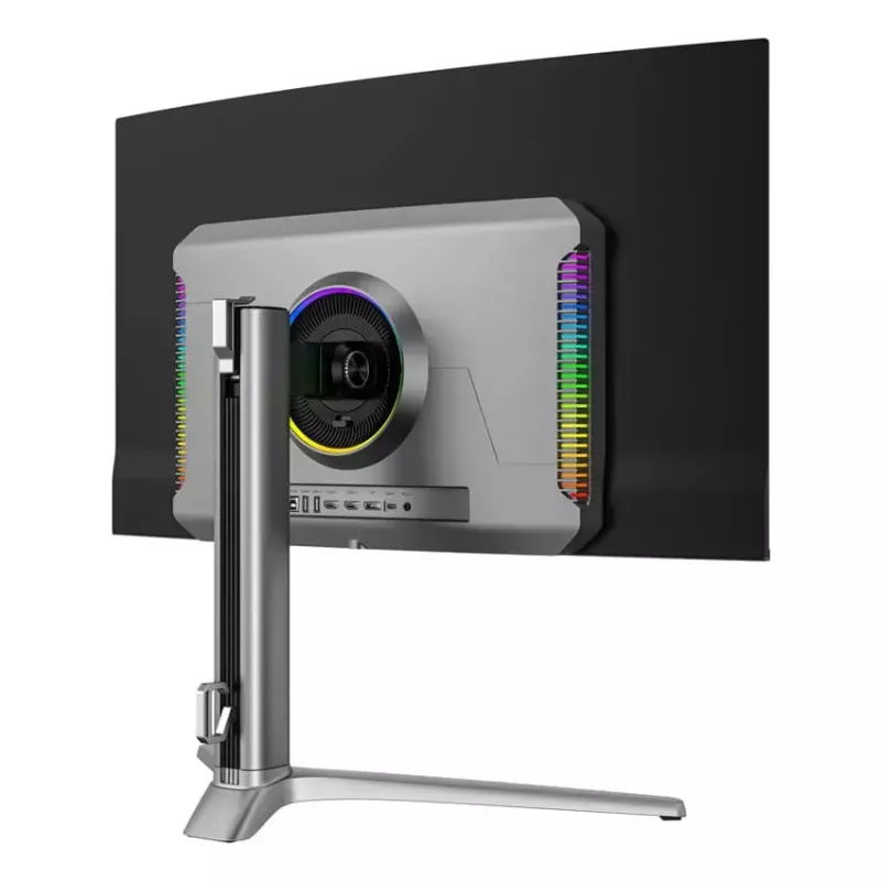 LC-Power LC-M32UCO 31.5 collu QD-OLED 4K Ultra HD izliekts monitors, 3840×2160, 0,03 ms, 450 cd/m², USB centrmezgls, skaļruņi, VESA, augstuma regulēšana