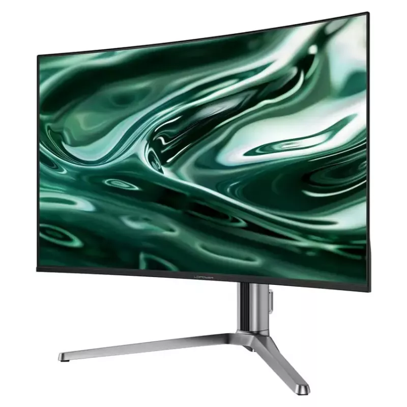 LC-Power LC-M32UCO 31.5 collu QD-OLED 4K Ultra HD izliekts monitors, 3840×2160, 0,03 ms, 450 cd/m², USB centrmezgls, skaļruņi, VESA, augstuma regulēšana