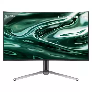 LC-Power LC-M32UCO 31.5 collu QD-OLED 4K Ultra HD izliekts monitors, 3840×2160, 0,03 ms, 450 cd/m², USB centrmezgls, skaļruņi, VESA, augstuma regulēšana