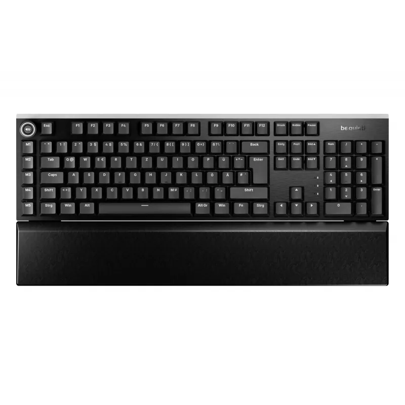 be quiet! Light Mount Silent Linear DE ISO tastatūra Gaming USB QWERTZ Melna