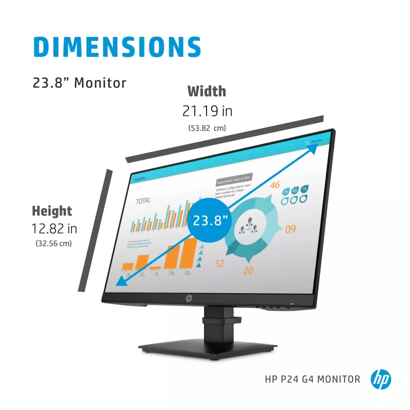 HP P-Series P24 G4 datora monitors 60,5 cm (23,8 colli) 1920 x 1080 pikseļi Full HD