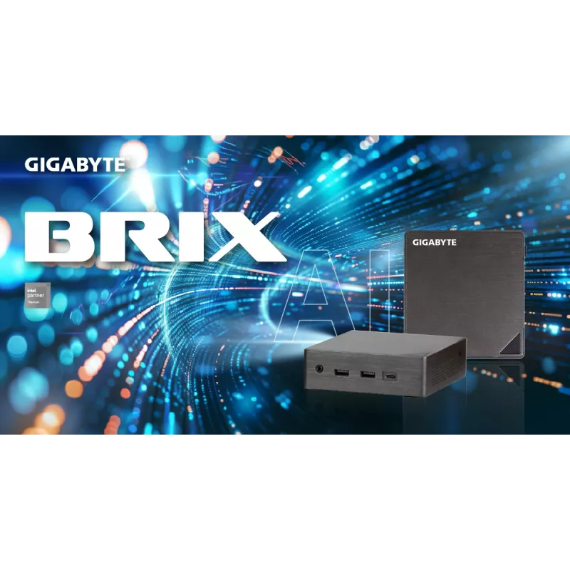 GIGABYTE BRIX Core Ultra 7 255H 2xDDR5 SO-DIMM 2HDMI 2USBC 0.46L izmēra dators