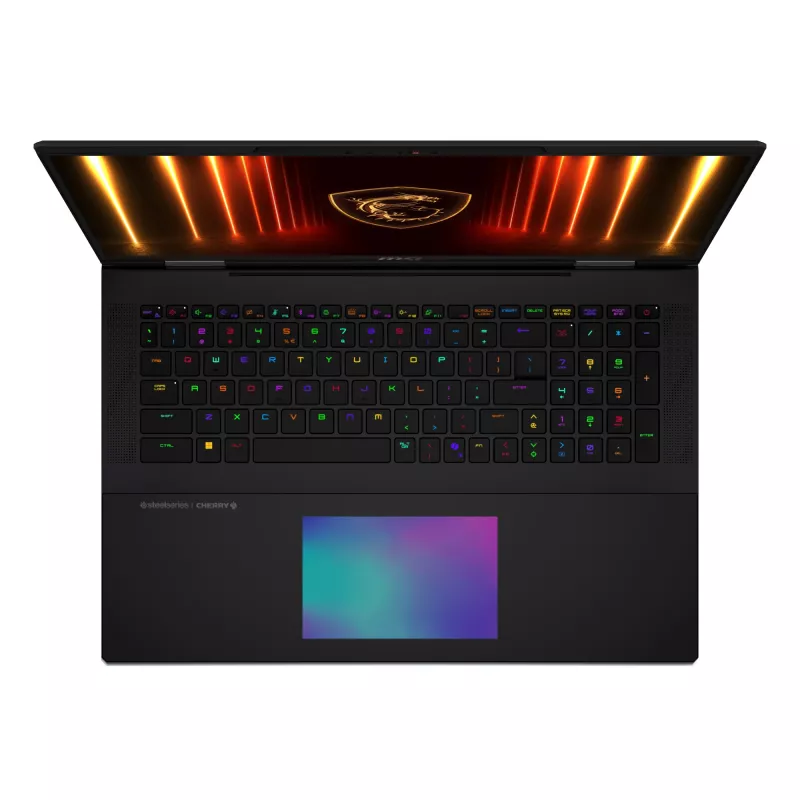 MSI Titan 18 HX AI A2XWJG-070 spēļu portatīvais dators, Intel Core Ultra 9 285HX, 18 collu UHD+, 96GB DDR5, 6TB SSD, NVIDIA GeForce RTX 5090 24GB, Windows 11 Pro