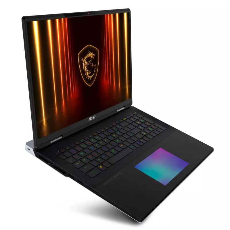 MSI Titan 18 HX AI A2XWJG-070 spēļu portatīvais dators, Intel Core Ultra 9 285HX, 18 collu UHD+, 96GB DDR5, 6TB SSD, NVIDIA GeForce RTX 5090 24GB, Windows 11 Pro