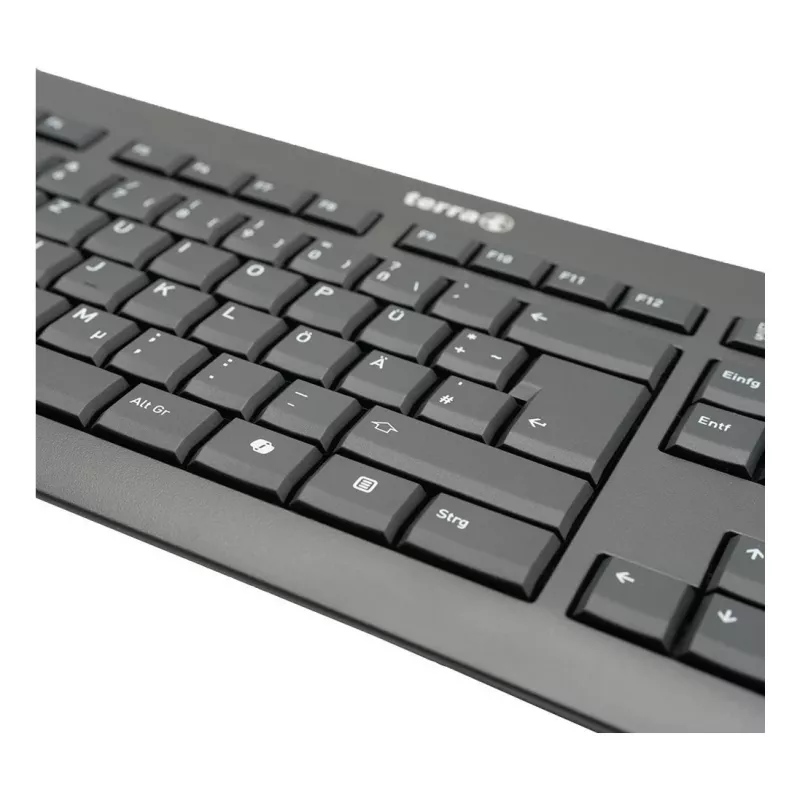 TERRA 1500 tastatūra ar peli birojam USB QWERTZ vācu melna