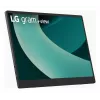 LG 17MT70 Portable monitor Melns, Stainless steel 43.2 cm (17 inch) LED 2560 x 1600 pixels