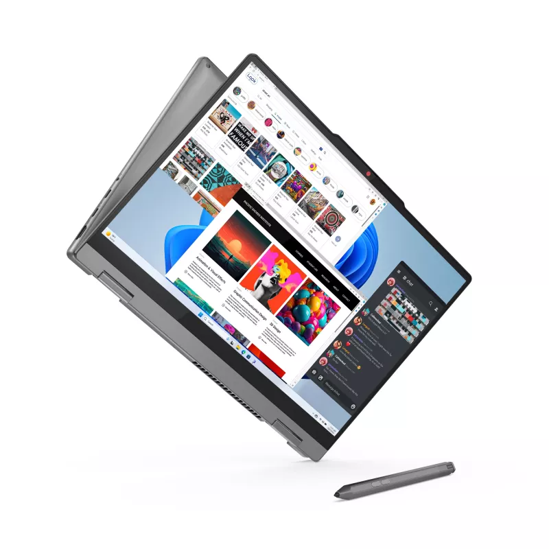 Lenovo IdeaPad 5 2-in-1 14IRH9 Intel® Core™ i7 i7-13620H Hibrīds (2-in-1) 35,6 cm (14 collu) Skārienekrāns WUXGA 16 GB LPDDR5x-SDRAM 1 TB SSD Wi-Fi 6 (802.11ax) Windows 11 Home Pelēks