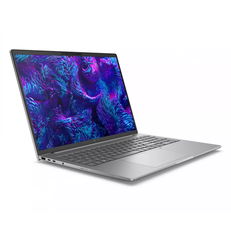 HP ZBook 8 G1i Intel Core Ultra 7 255H Mobilā darbstacija 40,6 cm (16 collas) WQXGA 32 GB DDR5-SDRAM 2 TB SSD NVIDIA RTX PRO 500 Blackwell Wi-Fi 7 (802.11be) Windows 11 Pro Sudraba