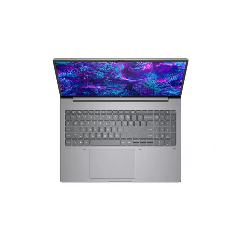 HP ZBook 8 G1i Intel Core Ultra 7 255H Mobilā darbstacija 40,6 cm (16 collas) WQXGA 32 GB DDR5-SDRAM 2 TB SSD NVIDIA RTX PRO 500 Blackwell Wi-Fi 7 (802.11be) Windows 11 Pro Sudraba