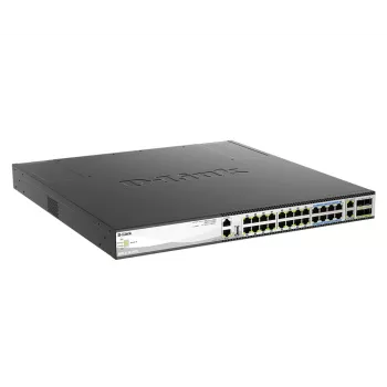 D-Link DMS-3130-30PS tīkla slēdzis, pārvaldīts L3, 2.5G Ethernet (100/1000/2500), Power over Ethernet (PoE), 1U, melns