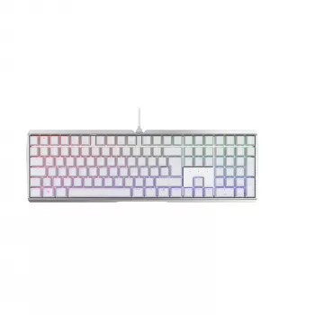 Spēļu tastatūra CHERRY MX 3.0S RGB USB QWERTZ vācu balta 110 taustiņi