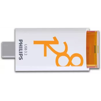Philips USB 3.2 128 GB Click Series Gen 1 USB-C zibatmiņa USB Type-C 3.2 Gen 1 (3.1 Gen 1) Balta