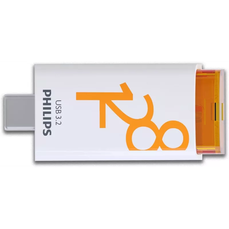 Philips USB 3.2 128 GB Click Series Gen 1 USB-C zibatmiņa USB Type-C 3.2 Gen 1 (3.1 Gen 1) Balta