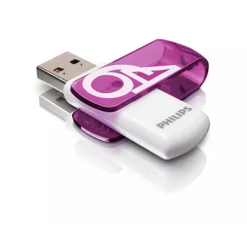 Philips FM64FD05B USB zibatmiņa 64 GB USB Type-A 2.0 Purpura, Balta