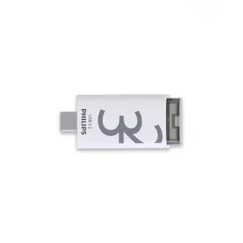 Philips Click USB zibatmiņa 32 GB USB Type-C 3.2 Gen 1 (3.1 Gen 1) Caurspīdīga, Balta