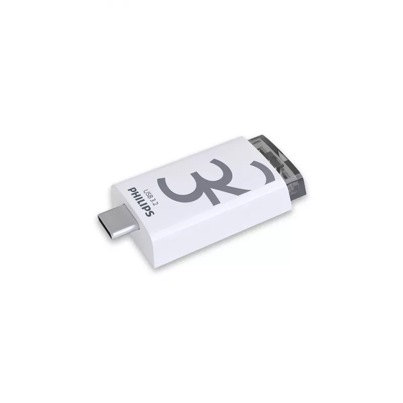 Philips Click USB zibatmiņa 32 GB USB Type-C 3.2 Gen 1 (3.1 Gen 1) Caurspīdīga, Balta