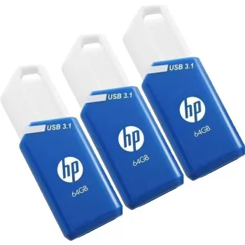HP x755w Triple Pack USB zibatmiņa 64 GB USB Type-A 3.2 Gen 1 (3.1 Gen 1) Zila, Balta