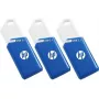 USB zibatmiņas HP X755W PACK x3 — 128 GB, USB Type-A 3.2 Gen 1, slaidais dizains, zils/balts