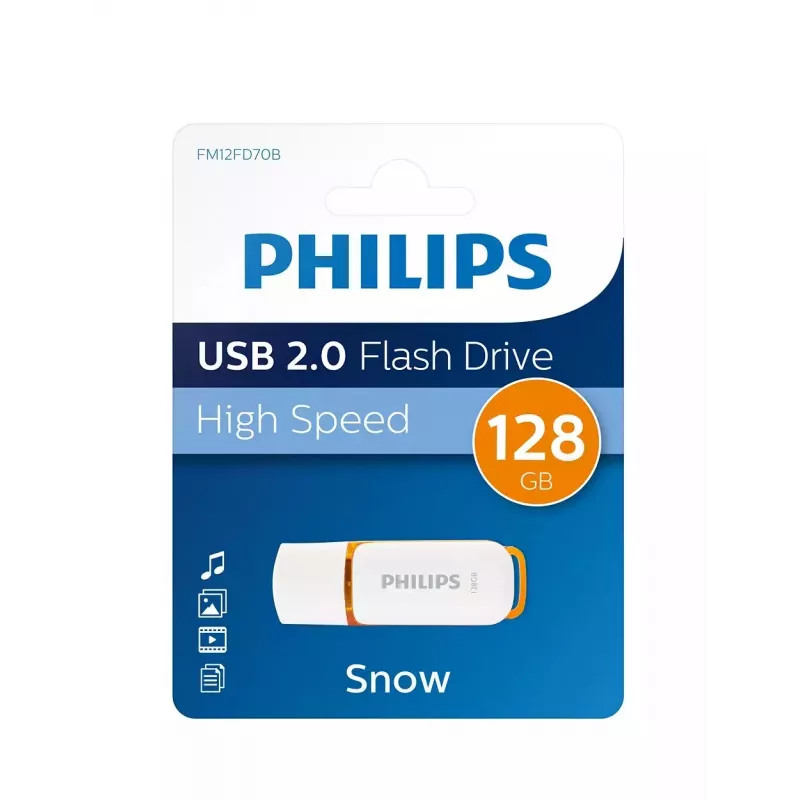 Philips FM12FD70B USB zibatmiņa 128 GB USB Type-A 2.0 Balta