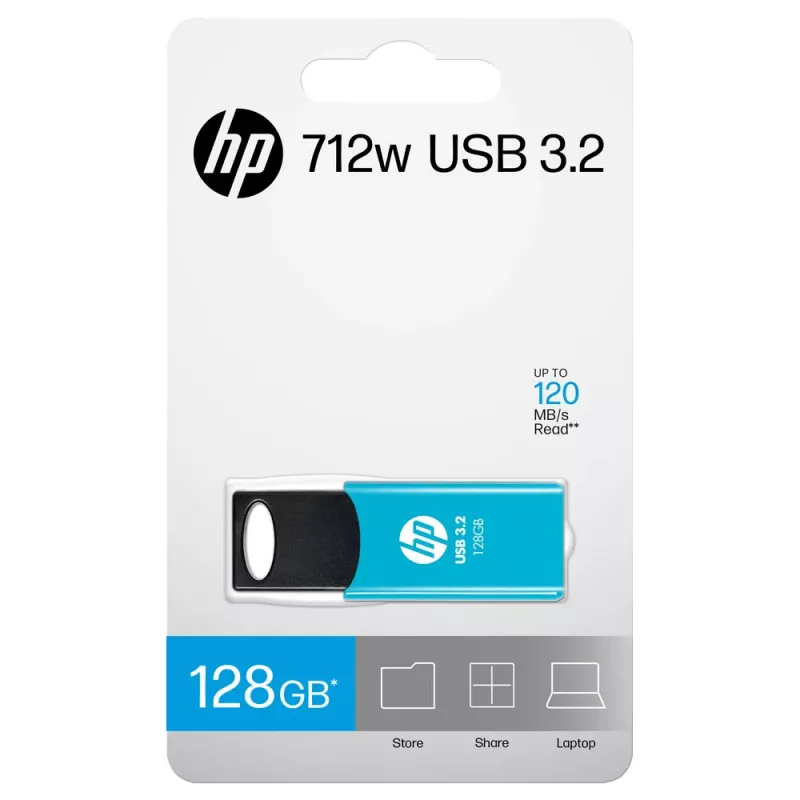 USB zibatmiņa HP 712w 128 GB USB Type-A 3.2 Gen 1 (3.1 Gen 1) zila, izvelkama