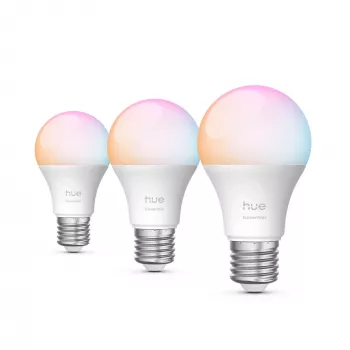 Philips Hue balta and colour ambience Essential A60 – E27 viedā spuldze – 806 lm – 8 W – 3 gab. iepakojumā