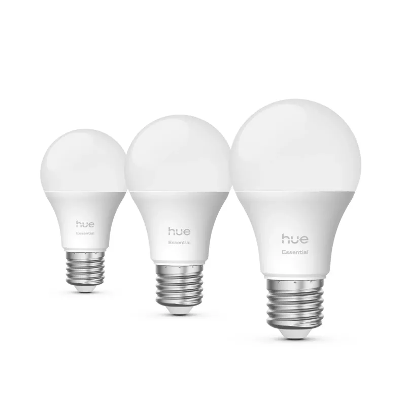 Philips Hue balta and colour ambience Essential A60 – E27 viedā spuldze – 806 lm – 8 W – 3 gab. iepakojumā