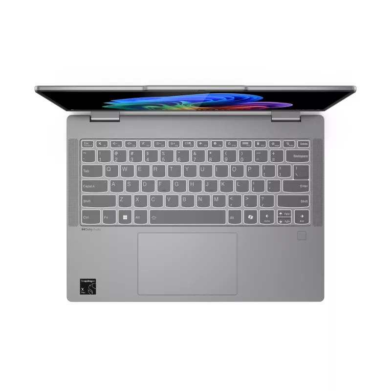 Lenovo IdeaPad 5 2-in-1 14Q8X9 Copilot+ PC Snapdragon X1P-42-100 Hibrīds (2-in-1) 35,6 cm (14 collu) Skārienekrāns WUXGA 16 GB LPDDR5x-SDRAM 1 TB SSD Wi-Fi 7 (802.11be) Windows 11 Home Pelēks