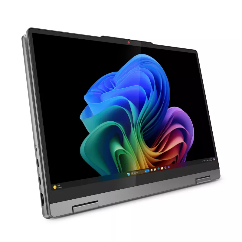 Lenovo IdeaPad 5 2-in-1 14Q8X9 Copilot+ PC Snapdragon X1P-42-100 Hibrīds (2-in-1) 35,6 cm (14 collu) Skārienekrāns WUXGA 16 GB LPDDR5x-SDRAM 1 TB SSD Wi-Fi 7 (802.11be) Windows 11 Home Pelēks