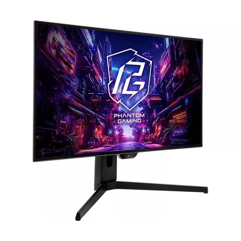 Datora monitors ASRock PGO27QFS 27 collas 2560x1440 Quad HD OLED WOLED, 0,03 ms, 275 cd/m², USB‑C, VESA, augstuma regulējams