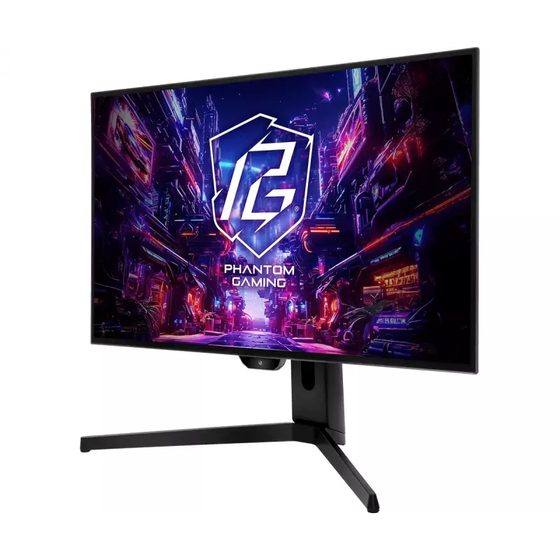 Datora monitors ASRock PGO27QFS 27 collas 2560x1440 Quad HD OLED WOLED, 0,03 ms, 275 cd/m², USB‑C, VESA, augstuma regulējams