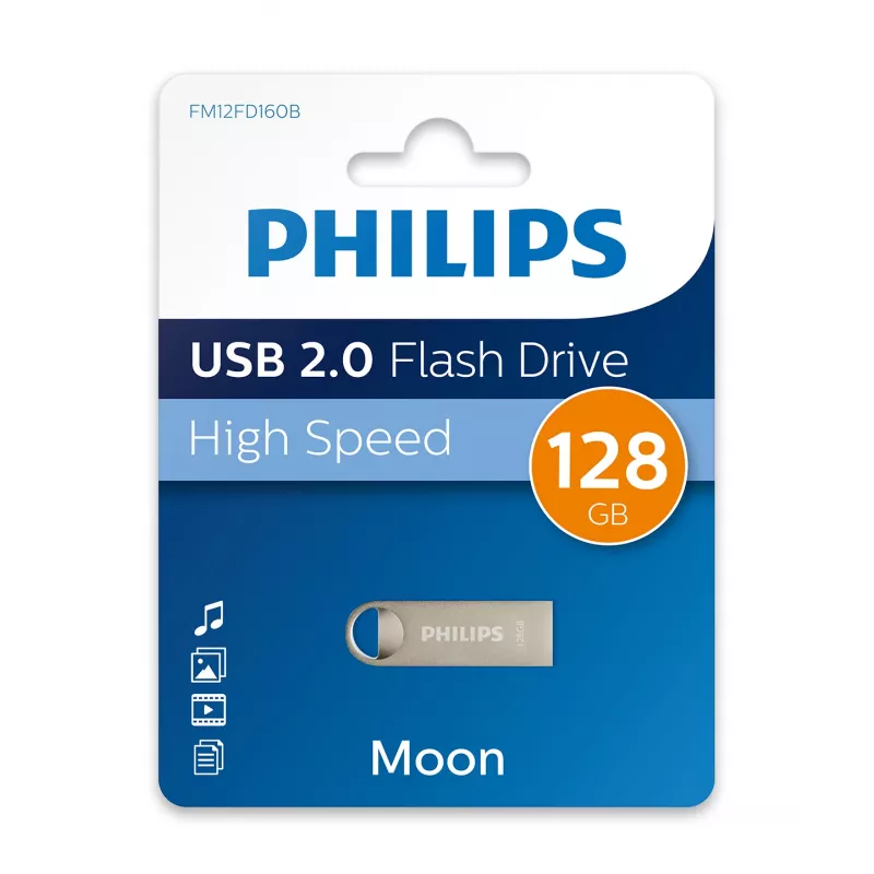 Philips Moon edition USB zibatmiņa 128 GB USB Type-A 2.0 Sudraba
