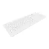 Contour Design Active Key Contour ClassicClean medicīniskā tastatūra ar noņemamu pārsegu, pilna izmēra, bezvadu, balta, C8100