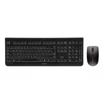CHERRY DW 3000 tastatūra Pele iekļauta Universāls RF Bezvadu AZERTY Beļģu Melna